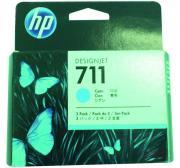 惠普 (HP) CZ134A 711 3 联包 青色墨盒 (适用 T520/T120、每只29ML)