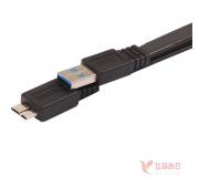 山泽（SAMZHE） AP-410 超高速USB3.0 AM/MICRO B 硬盘数据线扁平1米