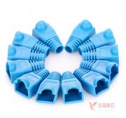 山泽（SAMZHE）PT-01 优质环保 网络 RJ45水晶头保护套 100个/袋 蓝色