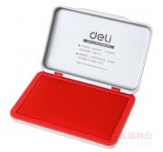 得力(DELI)9892 金属方形中号秒干印台(红色)