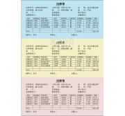 西玛（SIMAA） SJ503303 A4单据-彩色3等分（1000份/箱）