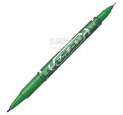 斑马Zebra极细记号笔MO-120-MC油性记号笔（小双头记号笔）速干耐水记号笔1支装 绿色