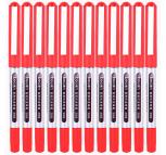 得力（deli）S656 直液式走珠笔/写字笔 办公中性笔 子弹头 0.5mm 12支/盒 红色 