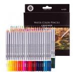 得力（deli）6520 48色水溶性彩色铅笔 水溶彩铅 48色彩盒套装（附赠毛笔）