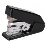 得力（deli）0466 小型省力型订书机/装订器 单指轻松装订 搭配12#钉 可装50枚钉书针 黑色 