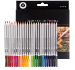 得力（deli）6518 24色水溶性彩色铅笔 水溶彩铅 24色彩盒套装（附赠毛笔）